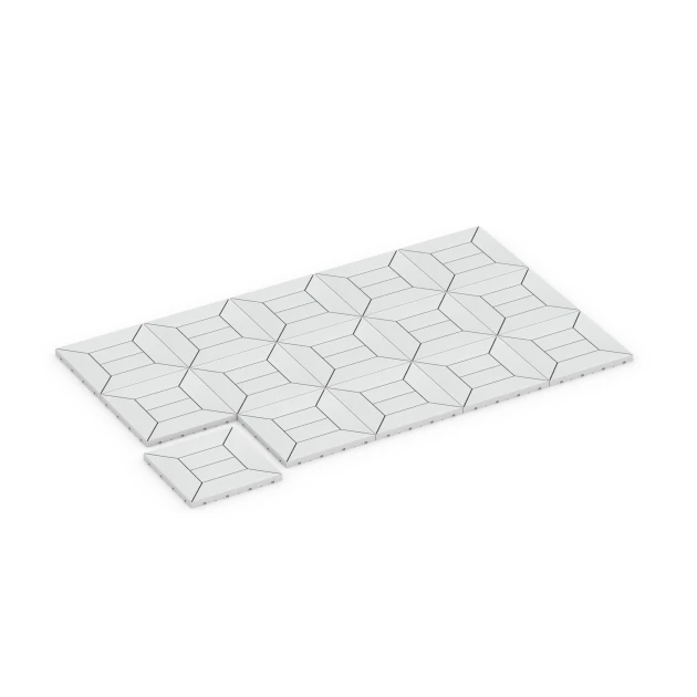 La situation d'installation typique du produit 6352 de WARCO - Motif à caissons – Dalle clipsable, en couleur Craie dans les dimensions 30 x 30 x 2 cm.