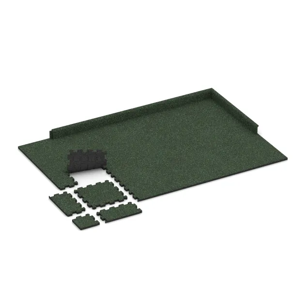 La situation d'installation typique du produit 3723 de WARCO - Tapis de Fitness Premium 2 cm, en couleur Pelouse anglaise dans les dimensions 306 x 306 x 20 mm.
