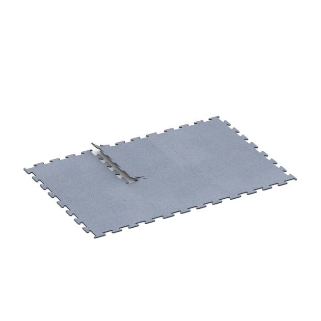 La situation d'installation typique du produit 6148 de WARCO - Fitness Performance Elite Revêtement Sportif, en couleur Gris brume dans les dimensions 100 x 100 x 1,5 cm | 1,00 m².