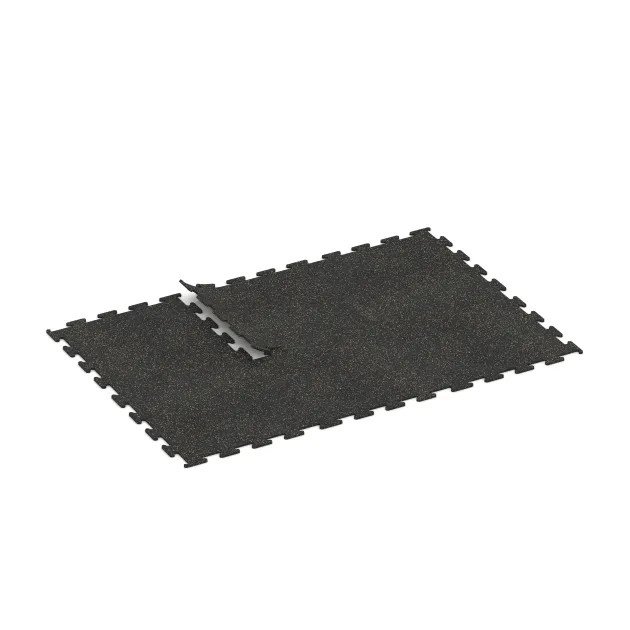 La situation d'installation typique du produit 3756 de WARCO - Revêtement sportif Fitness Performance Elite, en couleur Jaune doux moucheté dans les dimensions 1000 x 1000 x 15 mm.