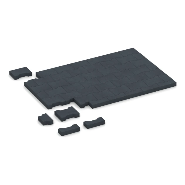 La situation d'installation typique du produit 6378 de WARCO - Pavé autobloquant, en couleur Gris ardoise dans les dimensions 20 × 16,5 × 4,3 cm | 0,0278 m².