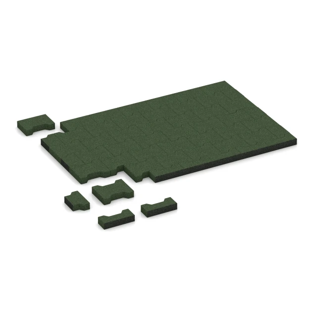 La situation d'installation typique du produit 5267 de WARCO - Pavé autobloquant, en couleur Vert herbe dans les dimensions 20 × 16,5 × 4,3 cm | 0,0278 m².