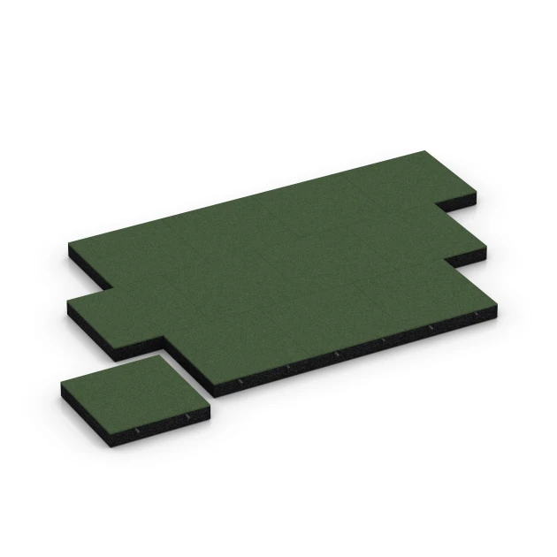 La situation d'installation typique du produit 6273 de WARCO - Dalle amortissante – 230 cm, en couleur Vert herbe dans les dimensions 50 x 50 x 8 cm.