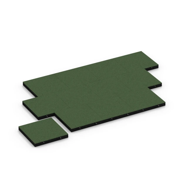 La situation d'installation typique du produit 6267 de WARCO - Dalle amortissante – 180 cm, en couleur Vert herbe dans les dimensions 50 x 50 x 6 cm.