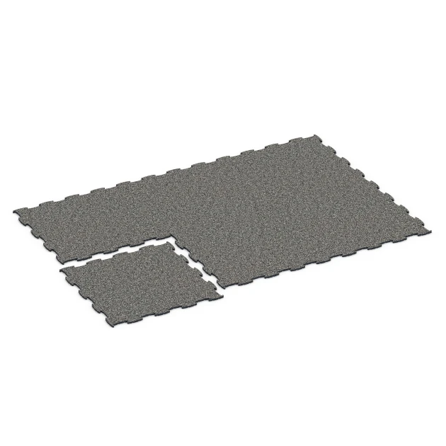 La situation d'installation typique du produit 6832 de WARCO - Fitness Active dalle, en couleur Granit gris foncé dans les dimensions 97,1 x 97,1 × 1,8 cm.