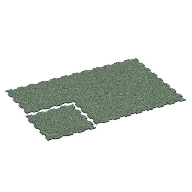 La situation d'installation typique du produit 6834 de WARCO - Fitness Active dalle, en couleur Gazon anglais dans les dimensions 97,1 x 97,1 × 1,8 cm.