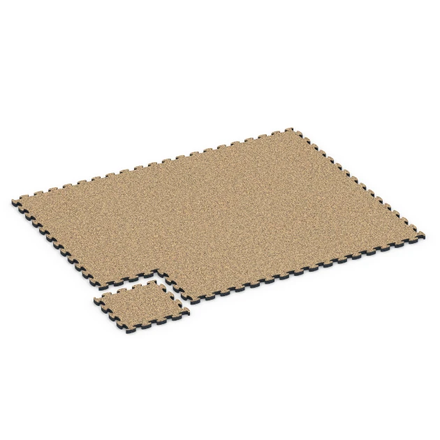 La situation d'installation typique du produit 6957 de WARCO - Dalle terrain multisport, en couleur Rattan dans les dimensions 44,6 x 44,6 × 2,8 cm.