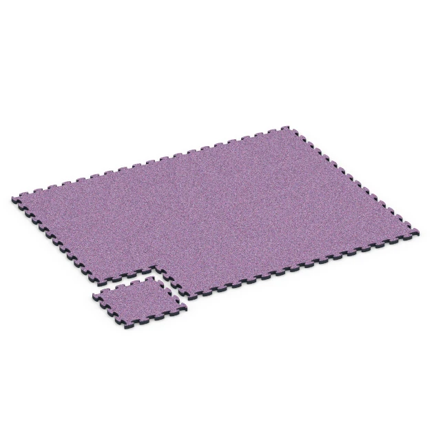 La situation d'installation typique du produit 6882 de WARCO - Dalle Fitness Max, en couleur Lavande dans les dimensions 44,6 x 44,6 × 2,8 cm.