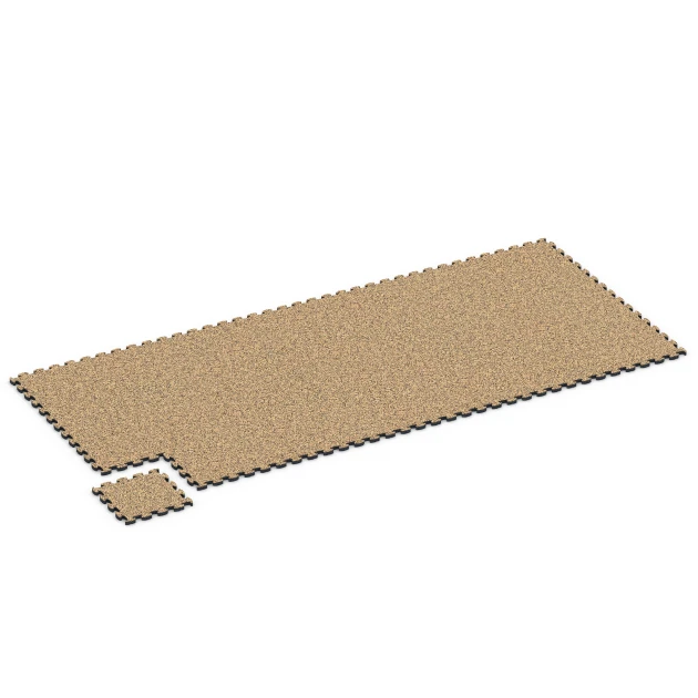 La situation d'installation typique du produit 6822 de WARCO - Dalle balcon aspect pierre, en couleur Rattan dans les dimensions 28,9 x 28,9 x 1,8 cm.