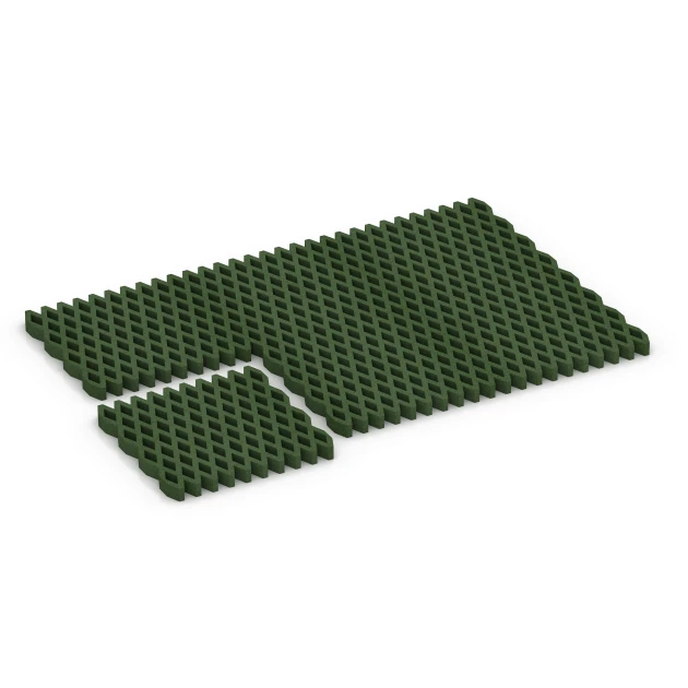 La situation d'installation typique du produit 7014 de WARCO - Dalle gazon antichute, en couleur Vert herbe dans les dimensions 100 × 100 × 8 cm.