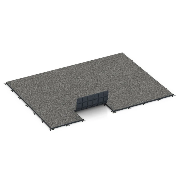 La situation d'installation typique du produit 7132 de WARCO - Revêtement sportif extérieur, en couleur Granit gris foncé dans les dimensions 60 x 60 x 3 cm | 0,36 m².