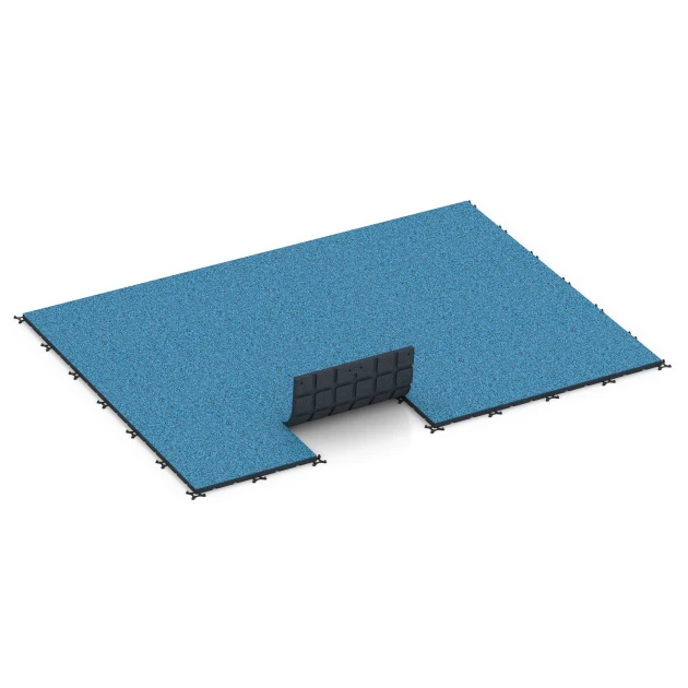 La situation d'installation typique du produit 7139 de WARCO - Revêtement sportif extérieur, en couleur Atlantique dans les dimensions 60 x 60 x 3 cm | 0,36 m².