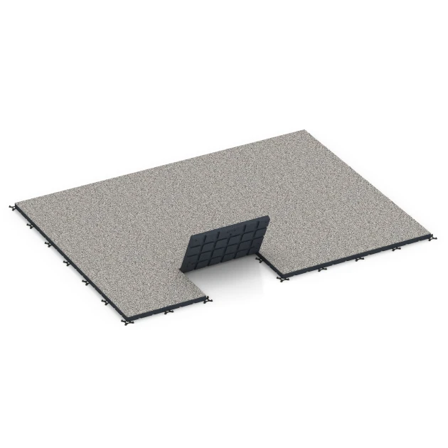 La situation d'installation typique du produit 7142 de WARCO - Revêtement sportif extérieur, en couleur Granit gris dans les dimensions 60 x 60 x 4 cm | 0,36 m².