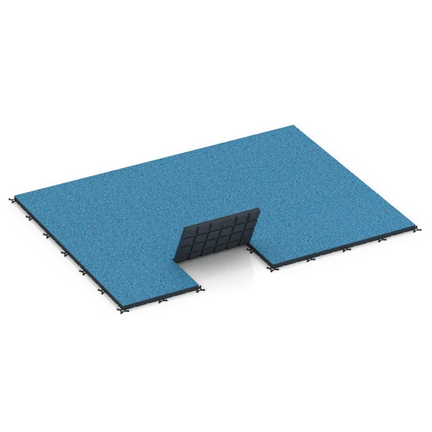 La situation d'installation typique du produit 7148 de WARCO - Revêtement sportif extérieur, en couleur Atlantique dans les dimensions 60 x 60 x 4 cm | 0,36 m².