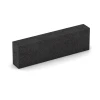 La photo de la face arrière asymétrique d’un produit WARCO 7028: Bloc de marche en caoutchouc, en couleur Anthracite, dans les dimensions 100 x 30 x 15 cm.